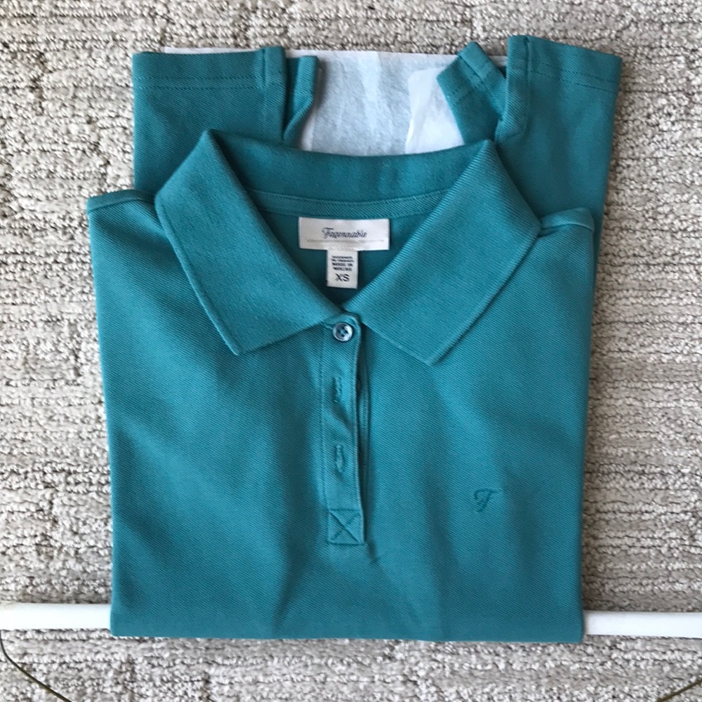 Façonnable short sleeve aqua polo t, XS